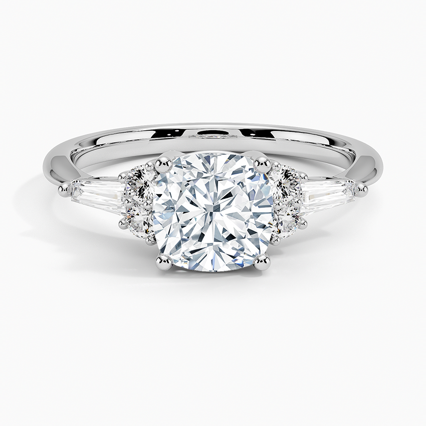 Yvonne Diamond Ring Platinum Cushion Engagement Ring