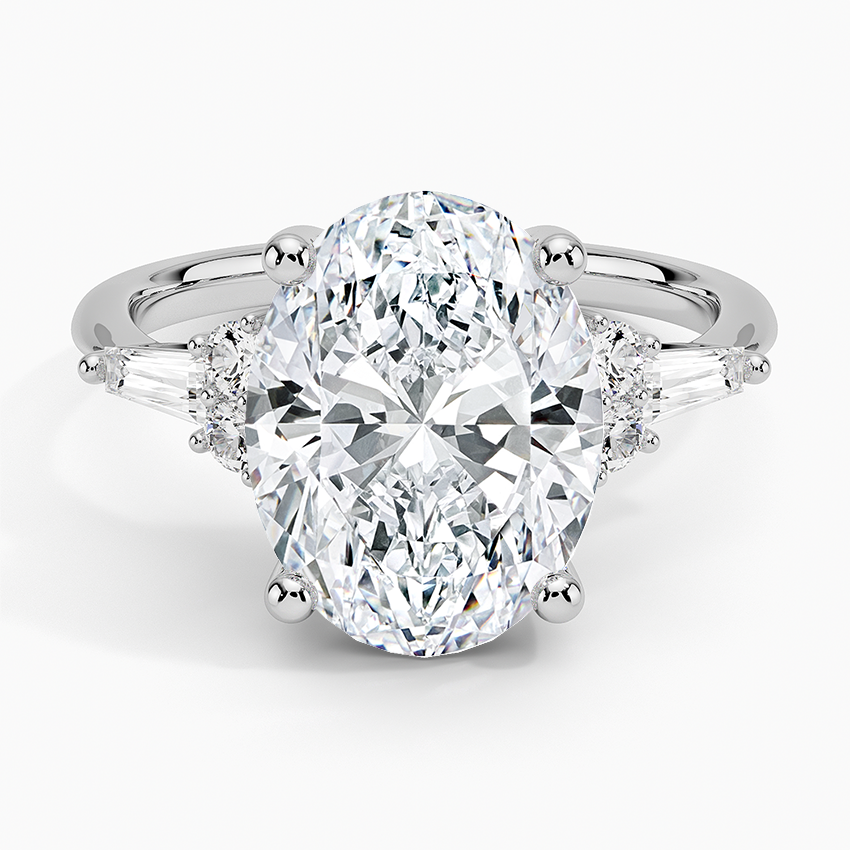Yvonne Diamond Ring Platinum Oval Engagement Ring