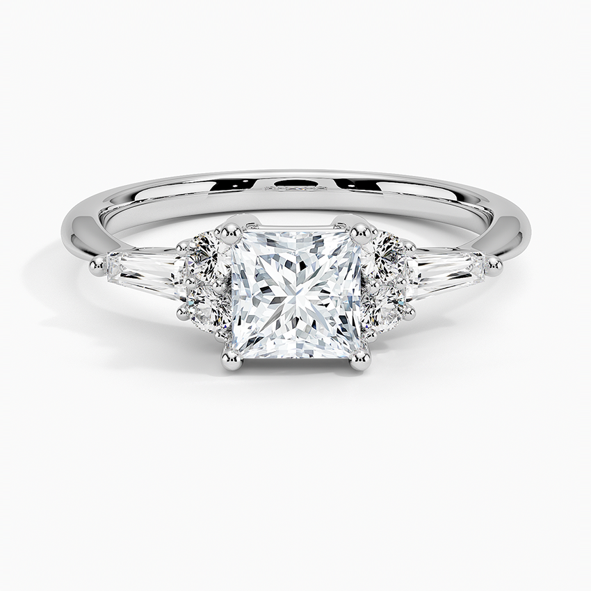 Yvonne Diamond Ring Platinum Princess Engagement Ring
