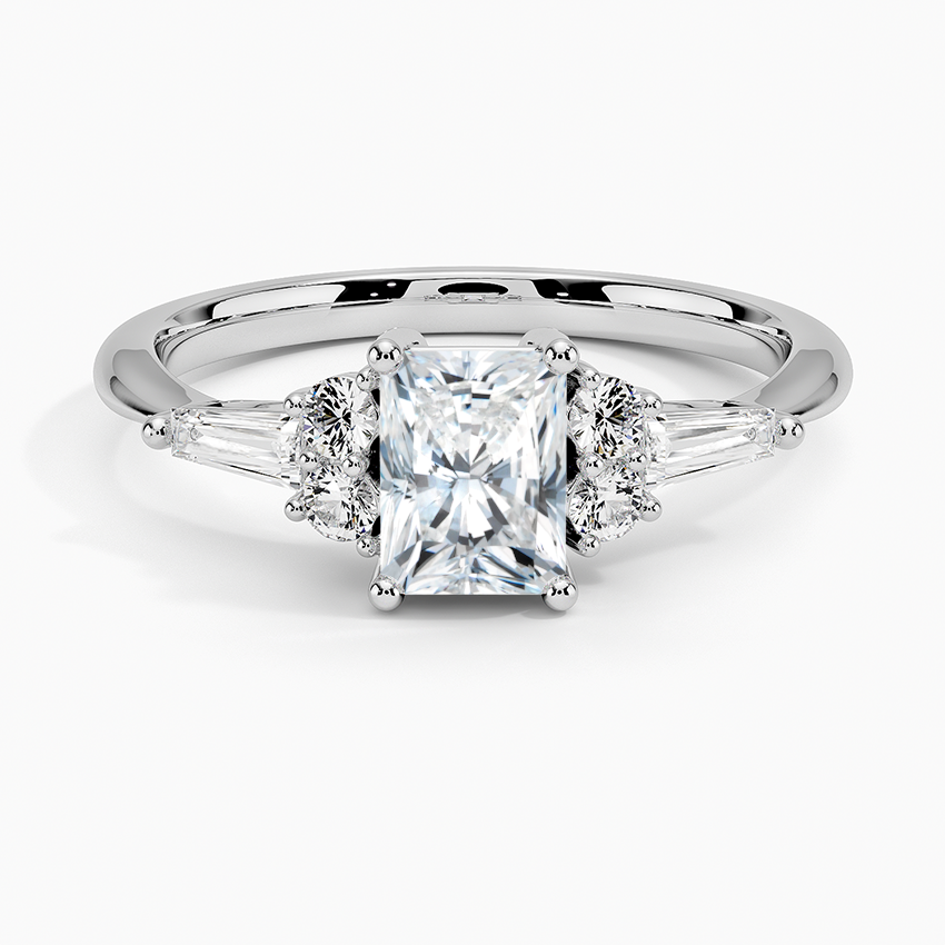 Yvonne Diamond Ring Platinum Radiant Engagement Ring