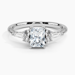 Yvonne Diamond Ring Platinum Radiant Engagement Ring