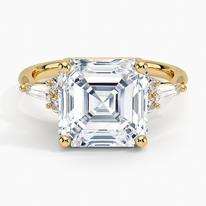 Yvonne Diamond Ring Yellow Gold 18k Asscher Engagement Ring