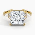 Yvonne Diamond Ring Yellow Gold 18k Princess Engagement Ring