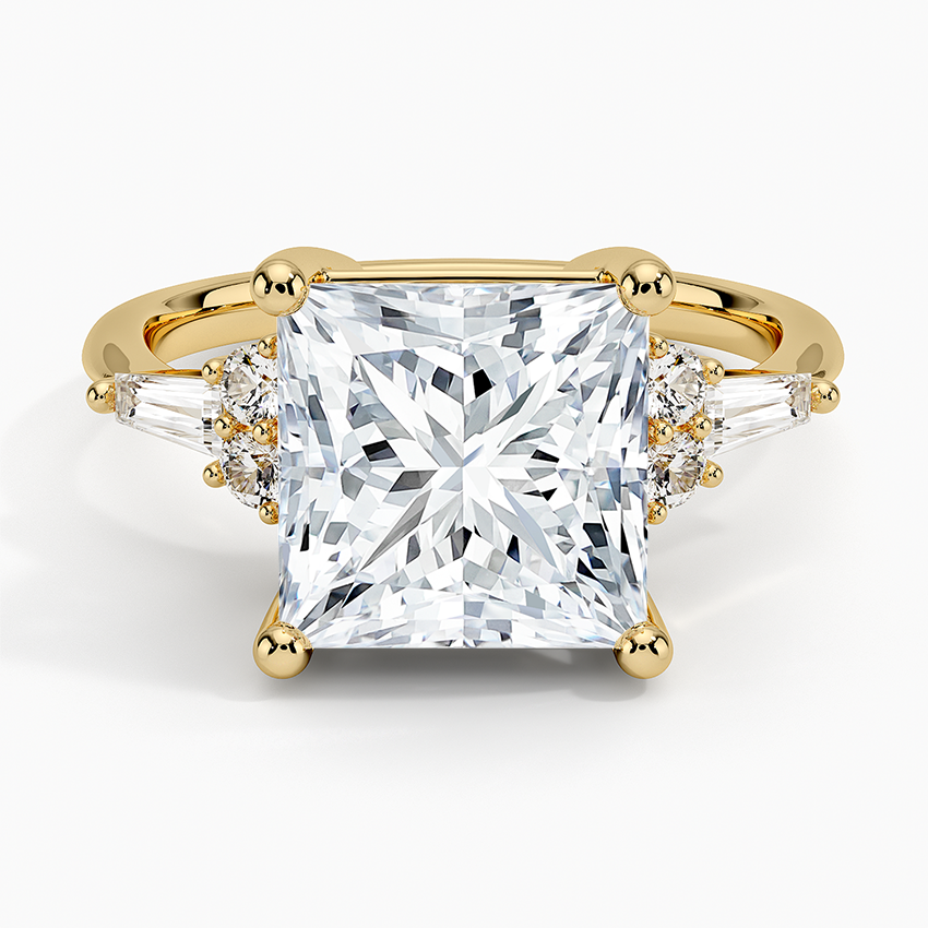 Yvonne Diamond Ring Yellow Gold 18k Princess Engagement Ring
