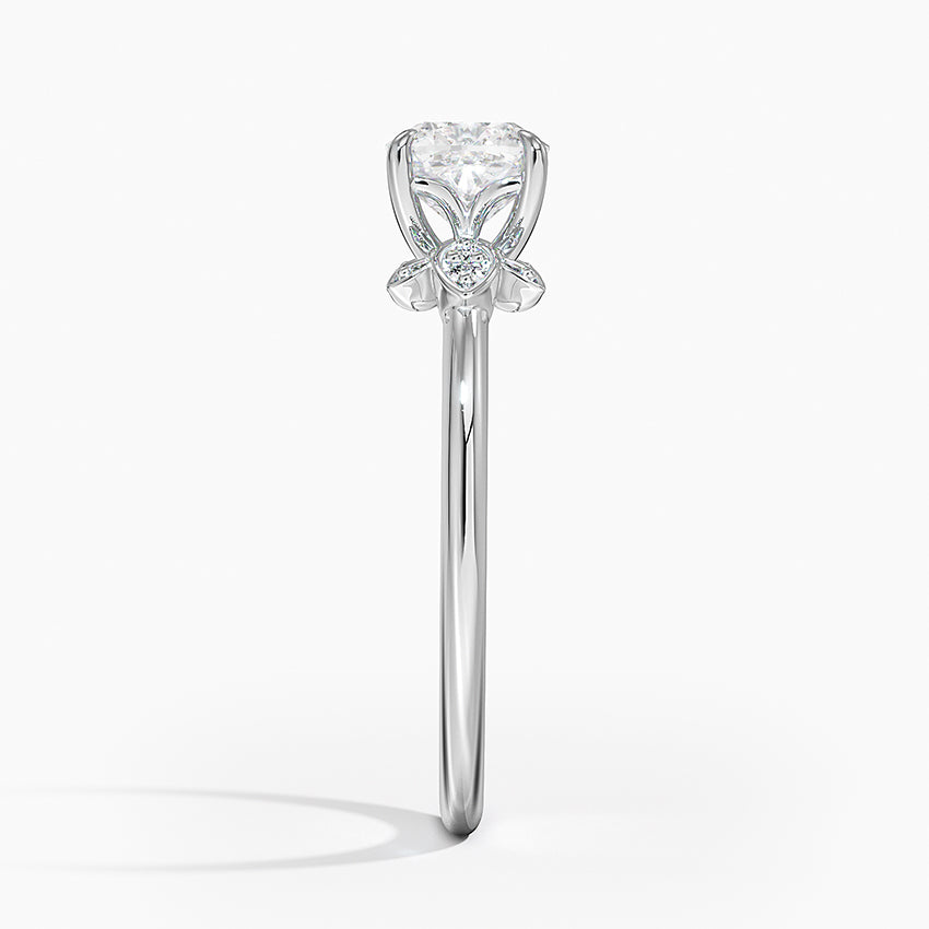 Fiore Diamond Ring Platinum Cushion Engagement Ring