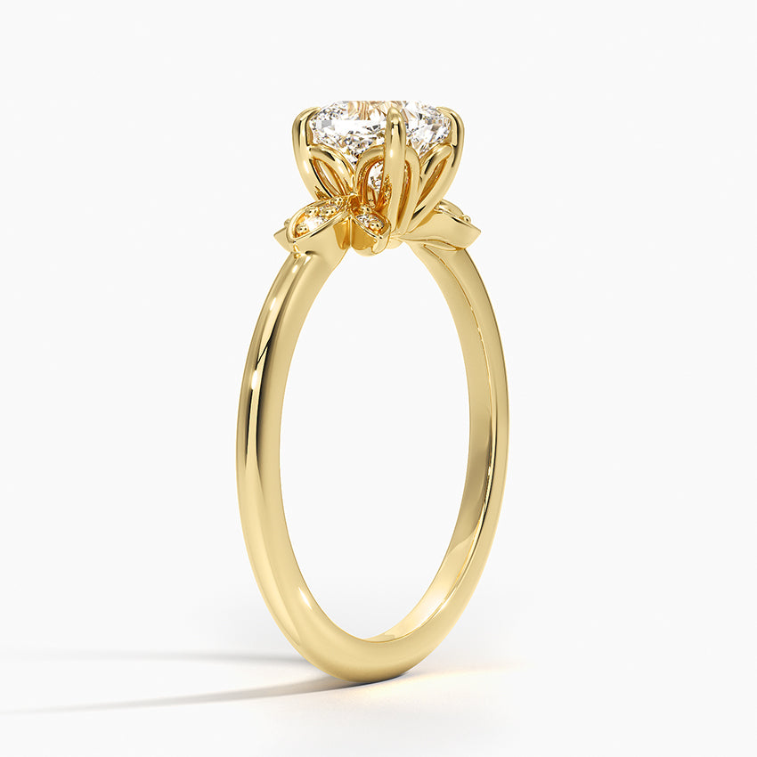Fiore Diamond Ring Yellow Gold 18k Cushion Engagement Ring