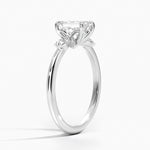 Fiore Diamond Ring Platinum Emerald Engagement Ring