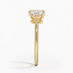 Fiore Diamond Ring Yellow Gold 18k Emerald Engagement Ring