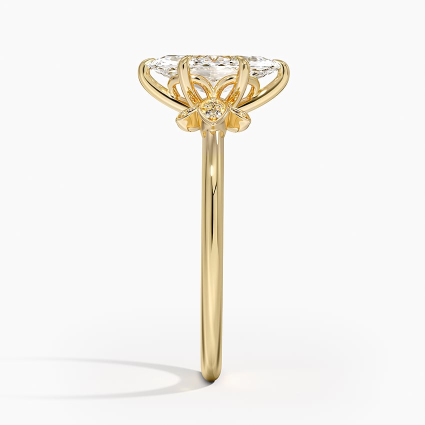 Fiore Diamond Ring Yellow Gold 18k Marquise Engagement Ring