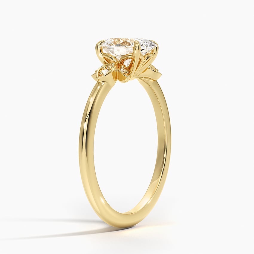 Fiore Diamond Ring Yellow Gold 18k Oval Engagement Ring