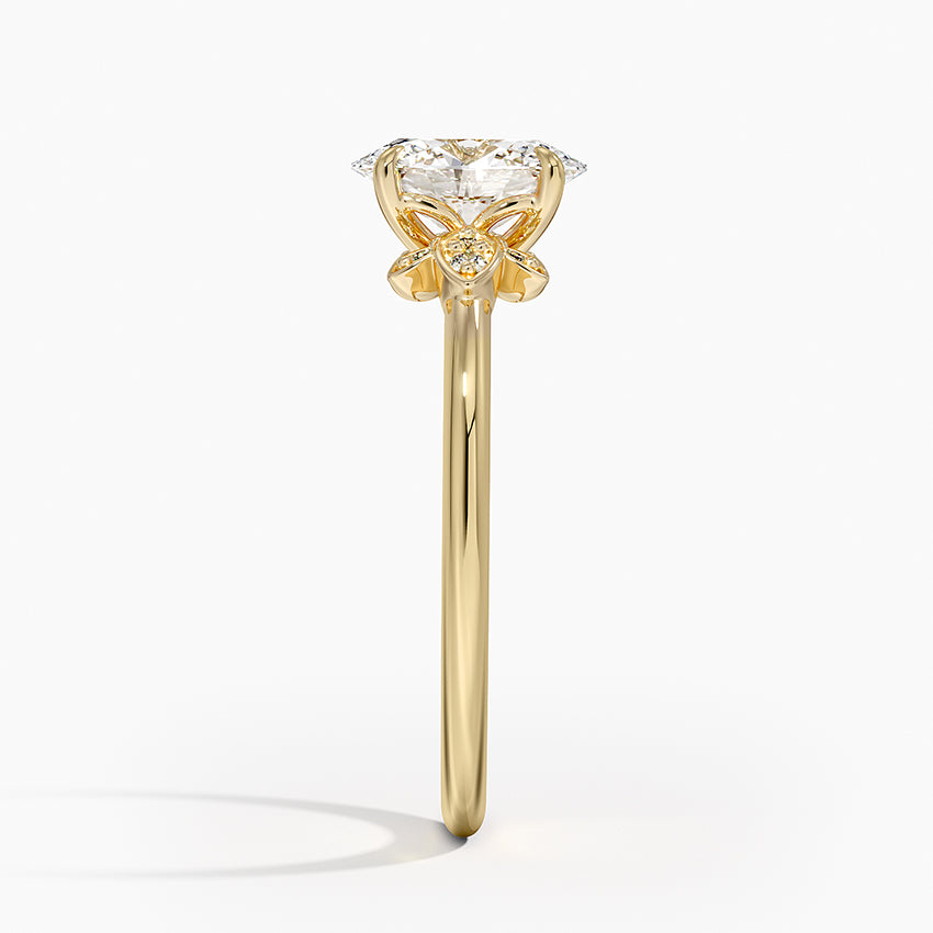 Fiore Diamond Ring Yellow Gold 18k Oval Engagement Ring