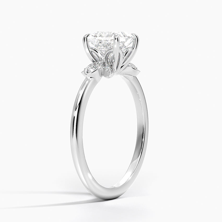 Fiore Diamond Ring Platinum Princess Engagement Ring