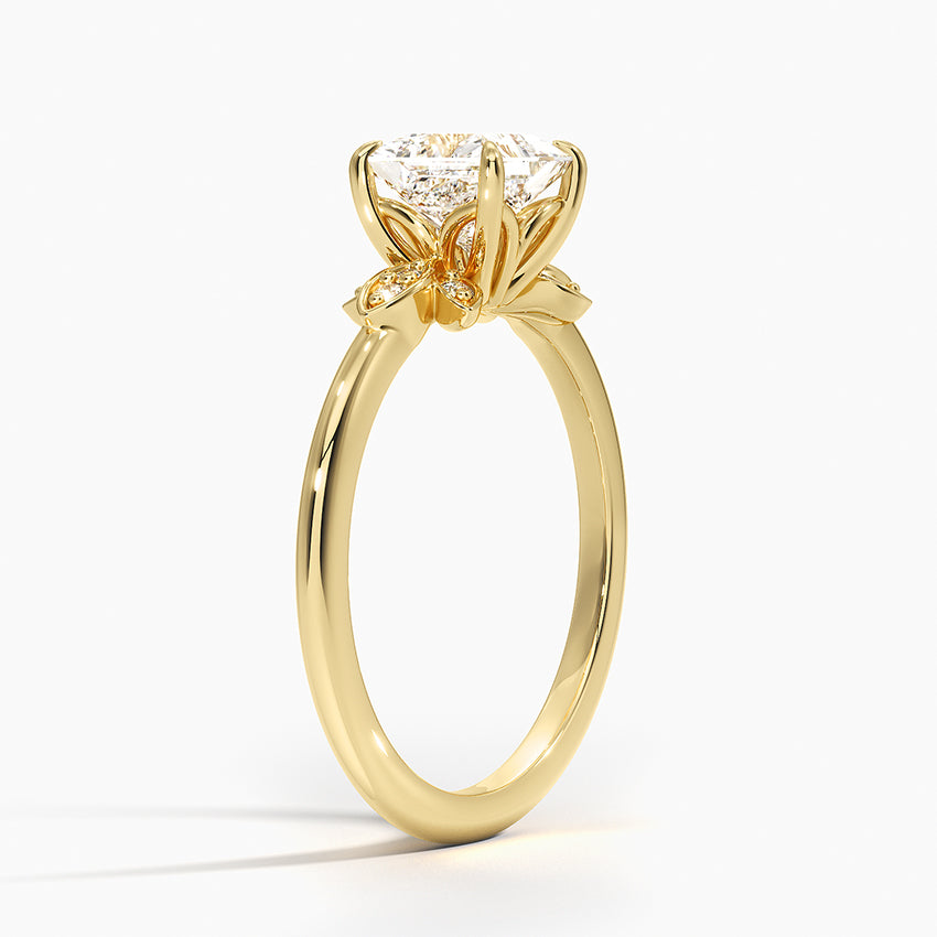 Fiore Diamond Ring Yellow Gold 18k Princess Engagement Ring