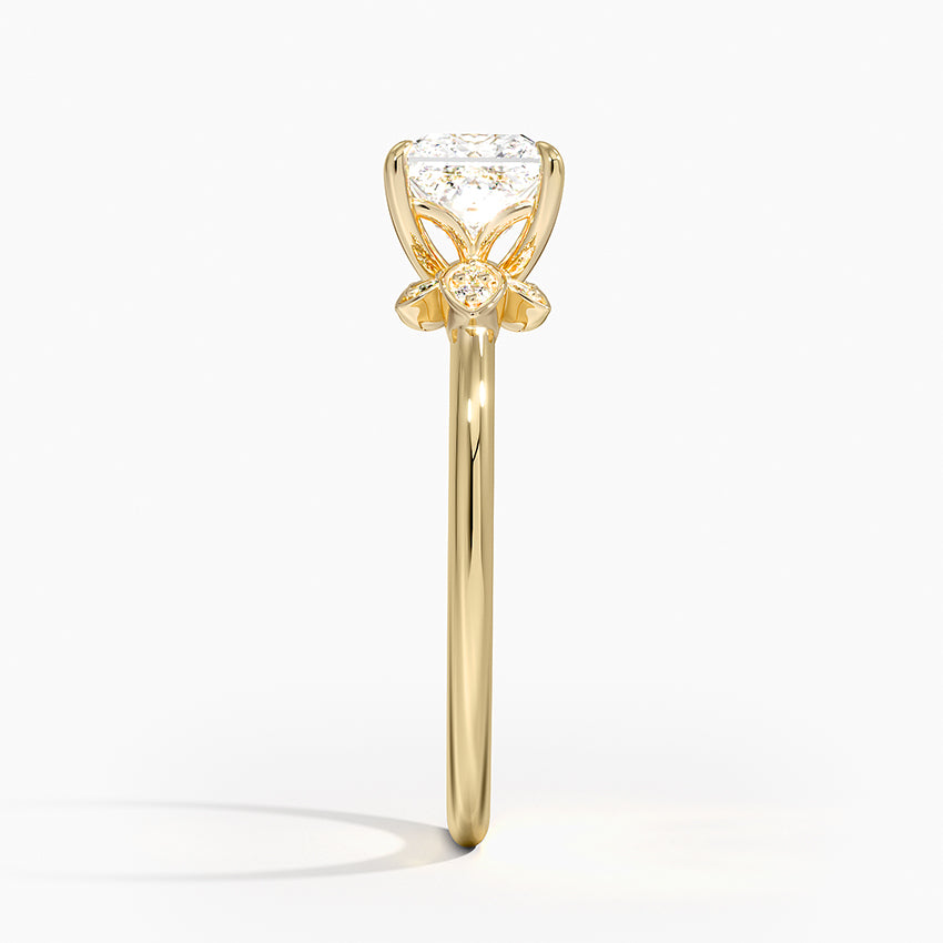 Fiore Diamond Ring Yellow Gold 18k Princess Engagement Ring
