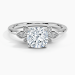 Fiore Diamond Ring Platinum Cushion Engagement Ring