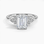 Fiore Diamond Ring Platinum Emerald Engagement Ring