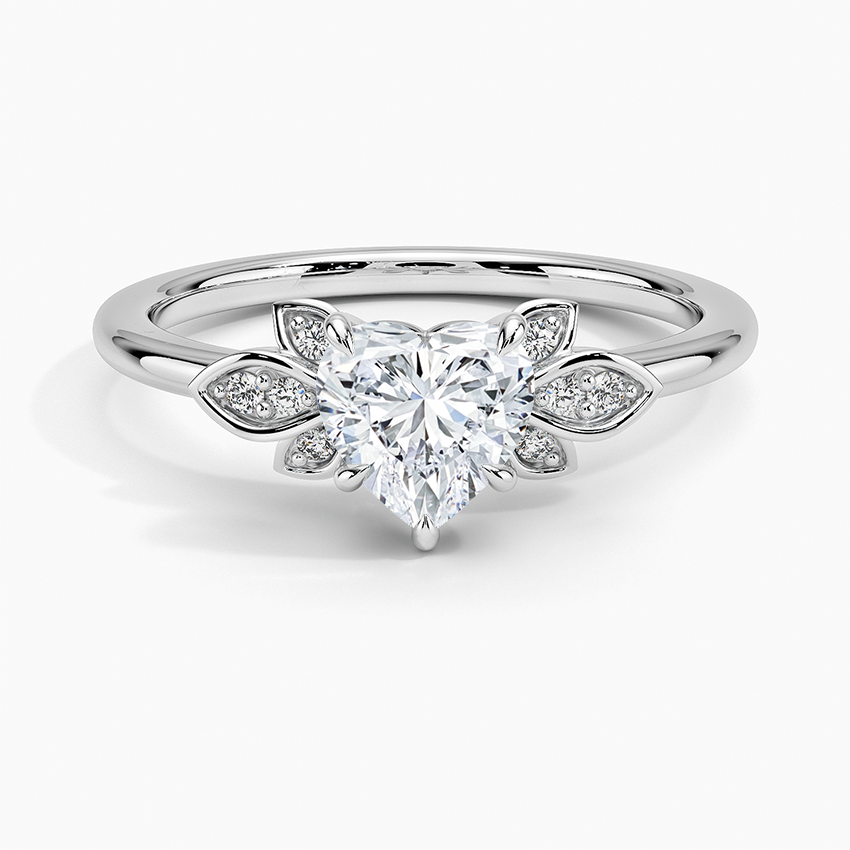 Fiore Diamond Ring Platinum Heart Engagement Ring