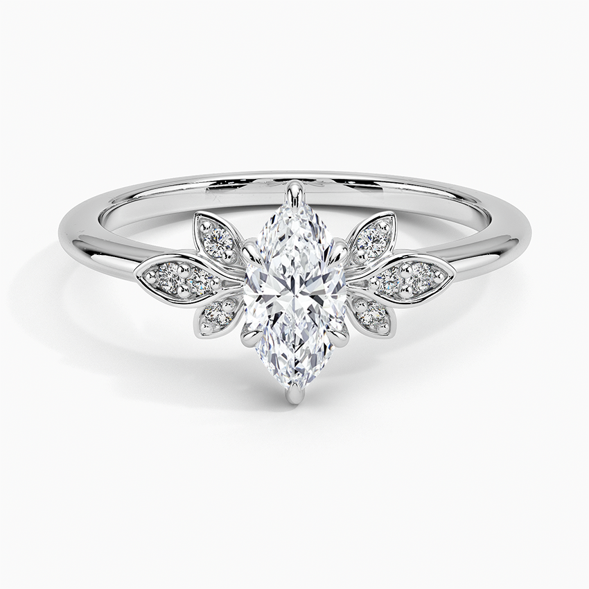 Fiore Diamond Ring Platinum Marquise Engagement Ring