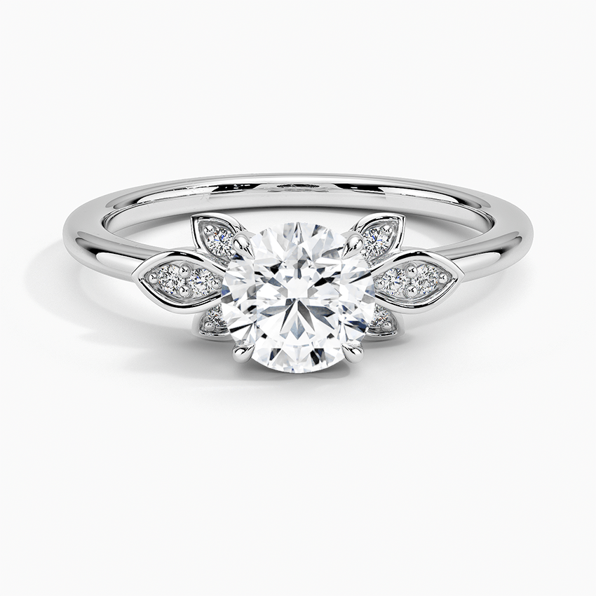 Fiore Halo Diamond Ring (1/4 ct. tw.) Platinum Round Engagement Ring