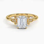 Fiore Diamond Ring Yellow Gold 18k Emerald Engagement Ring