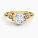 Fiore Diamond Ring Yellow Gold 18k Heart Engagement Ring