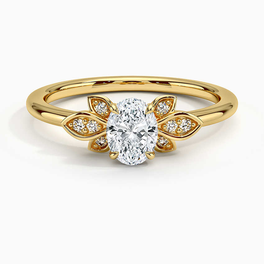 Fiore Diamond Ring Yellow Gold 18k Oval Engagement Ring