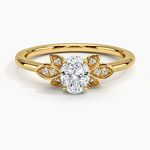 Fiore Diamond Ring Yellow Gold 18k Oval Engagement Ring