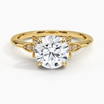 Fiore Diamond Ring Yellow Gold 18k Round Engagement Ring