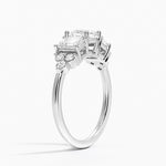 Sabine Cluster Diamond Ring Platinum Cushion Engagement Ring