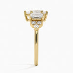 Sabine Cluster Diamond Ring Yellow Gold 18k Pear Engagement Ring