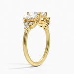 Sabine Cluster Diamond Ring Yellow Gold 18k Radiant Engagement Ring
