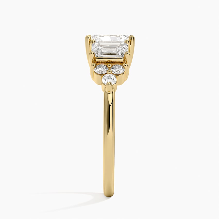 Sabine Cluster Diamond Ring Yellow Gold 18k Radiant Engagement Ring
