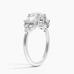 Sabine Cluster Diamond Ring Platinum Round Engagement Ring