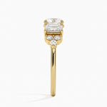 Sabine Cluster Diamond Ring Yellow Gold 18k Round Engagement Ring