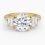 Sabine Cluster Diamond Ring Yellow Gold 18k Round Engagement Ring