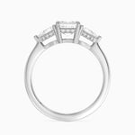 Adorned Opera Three Stone Diamond Ring (1/2 ct. tw.) Platinum Asscher Engagement Ring