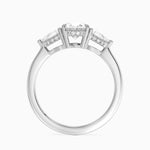 Adorned Opera Three Stone Diamond Ring (1/2 ct. tw.) Platinum Oval Engagement Ring