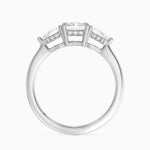Adorned Opera Three Stone Diamond Ring (1/2 ct. tw.) Platinum Radiant Engagement Ring