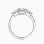 Adorned Opera Three Stone Diamond Ring (1/2 ct. tw.) Platinum Round Engagement Ring