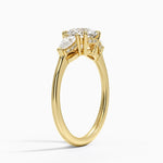 Adorned Opera Three Stone Diamond Ring (1/2 ct. tw.) Yellow Gold 18k Round Engagement Ring