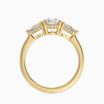 Adorned Opera Three Stone Diamond Ring (1/2 ct. tw.) Yellow Gold 18k Round Engagement Ring