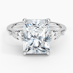 Adorned Opera Three Stone Diamond Ring (1/2 ct. tw.) Platinum Radiant Engagement Ring