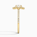 Reina Halo Diamond Ring Yellow Gold 18k Cushion Engagement Ring