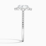 Reina Halo Diamond Ring Platinum Oval Engagement Ring