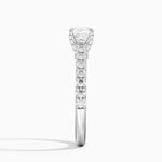 Sienna Half Coverage Hidden Accents Diamond Ring (1/2 ct. tw.) Platinum Cushion Engagement Ring