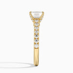 Sienna Half Coverage Hidden Accents Diamond Ring (1/2 ct. tw.) Yellow Gold 18k Emerald Engagement Ring