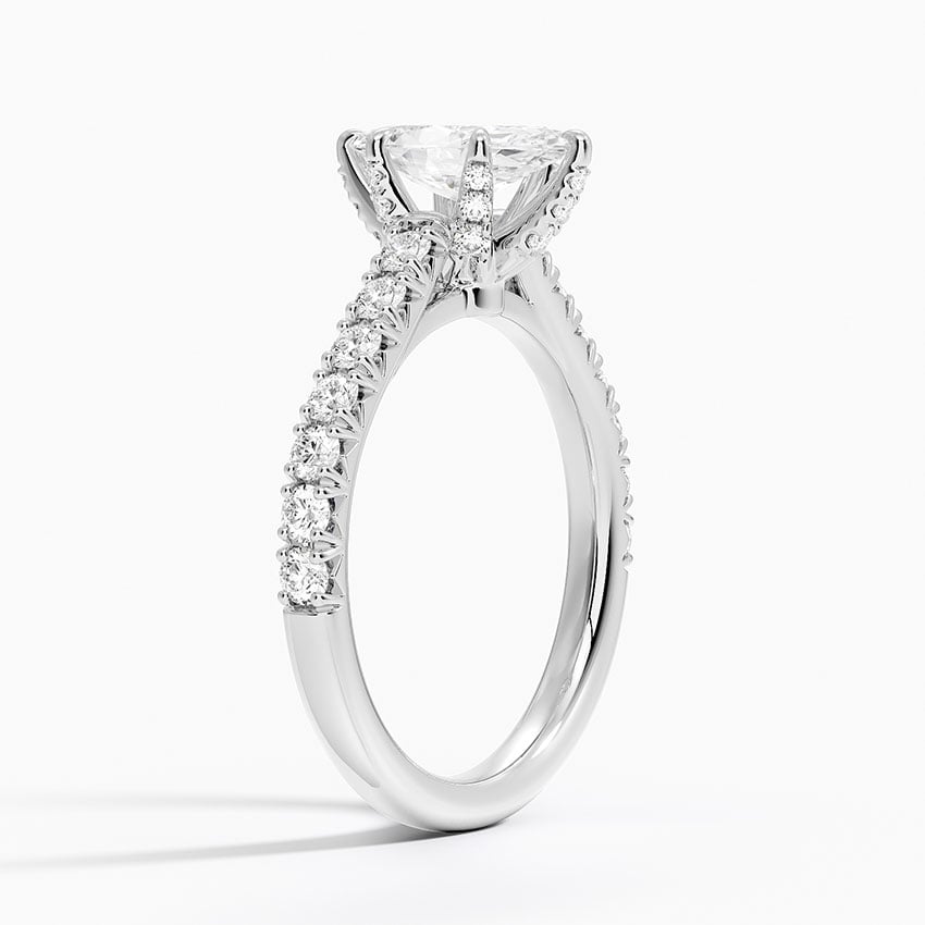 Sienna Half Coverage Hidden Accents Diamond Ring (1/2 ct. tw.) Platinum Marquise Engagement Ring