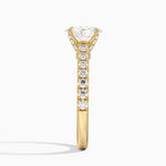Sienna Half Coverage Hidden Accents Diamond Ring (1/2 ct. tw.) Yellow Gold 18k Oval Engagement Ring