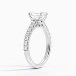 Sienna Half Coverage Hidden Accents Diamond Ring (1/2 ct. tw.) Platinum Radiant Engagement Ring