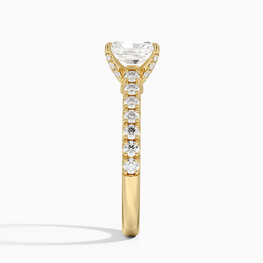 Sienna Half Coverage Hidden Accents Diamond Ring (1/2 ct. tw.) Yellow Gold 18k Radiant Engagement Ring